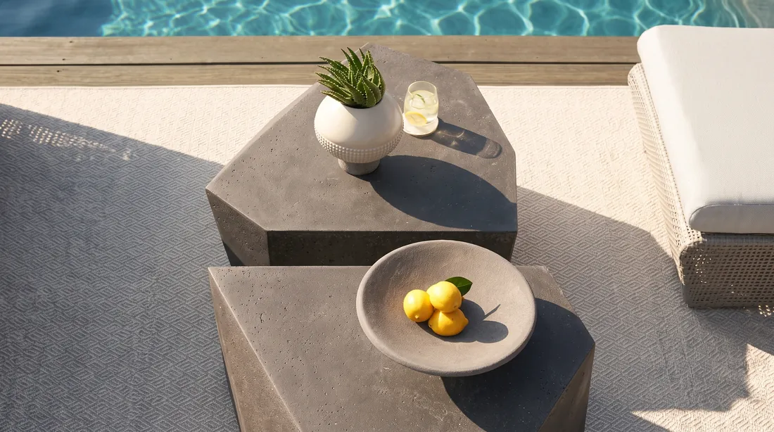 Sculptural Outdoor Side Table selection reference